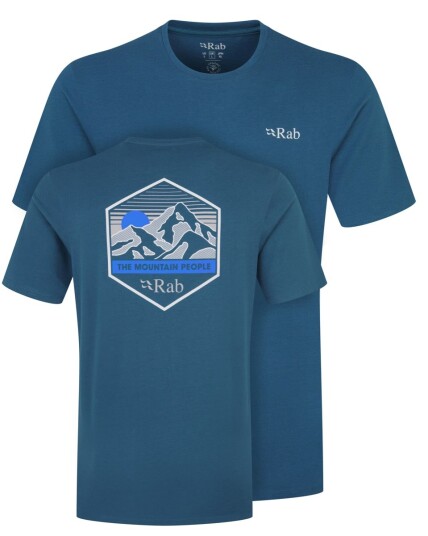 Rab Stance Mountain Peak Tee Tempest Blue Medium Rab Stance Mountain Peak Tee Tempest Blue Medium