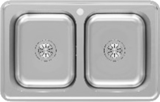 Intra Juvel Nivis kjøkkenvask stainless steel 820x515 mm Intra Juvel Nivis kjøkkenvask stainless steel 820x515 mm