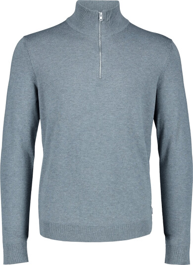 Lindbergh Soft Viscose Blend Half Zip Sweater   Grey   L