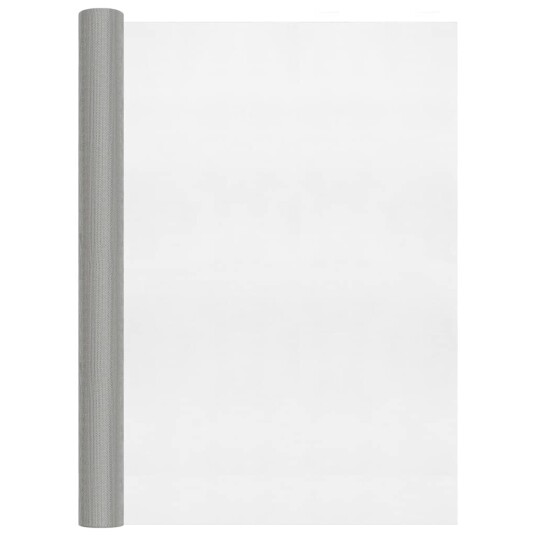 vidaXL Nettingskjerm rustfritt stål 112x500 cm sølv
