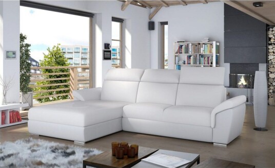 Hjørnesofa Eltap Trevisco 272x216x100 cm Soft 17 Hvit Venstre