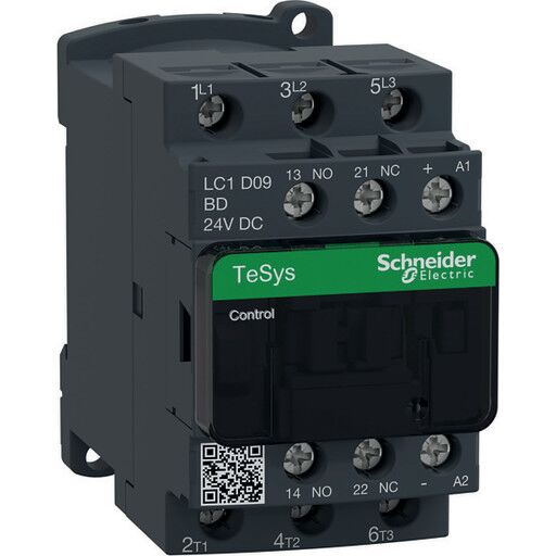 Schneider Electric Tesys d contactor lc1d09bd 3p 9a ac-3 4kw@400v 1no+1nc aux contact 24v dc coil (3389110353075) Schneider Electric Tesys d contactor lc1d09bd 3p 9a ac-3 4kw@400v 1no+1nc aux contact 24v dc coil (3389110353075)