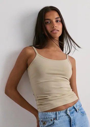 Only Beige Onllove Strap Singlet Noos Jrs