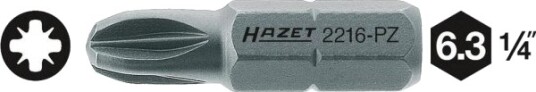 Hazet 2216-Pz3 Pz 3 Tverrkappbit Pz 3 Kvalitetsstål C 6.3 1 Stk