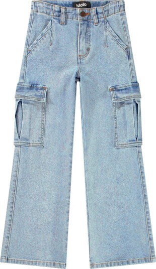 Molo Jeans Addy Distressed Vasket Molo 13 år (158) Jeans Blå