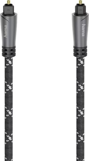 Hama 3m Optisk Toslink Kabel Metall Svart/Grå