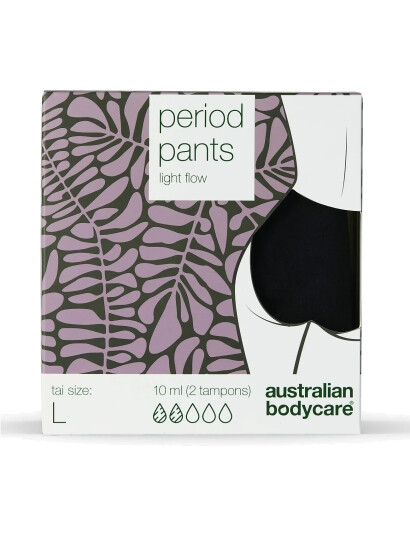 Australian Bodycare Period Pants Midi Light Flow - Black - L Australian Bodycare Period Pants Midi Light Flow - Black - L