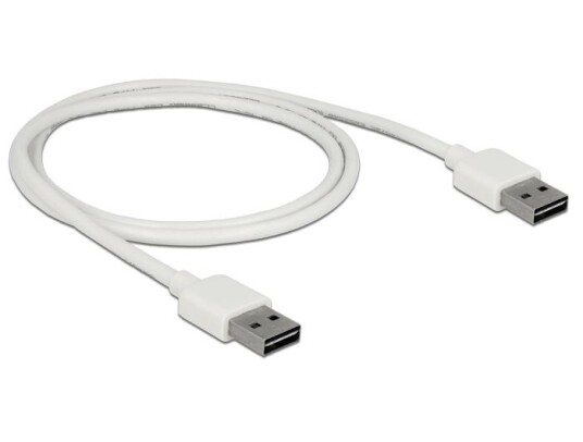 Delock EASY USB USB 2.0 A/A 1m Hvit
