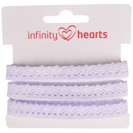 Infinity Hearts Blondebånd Polyester 11mm 01 Hvit 5m