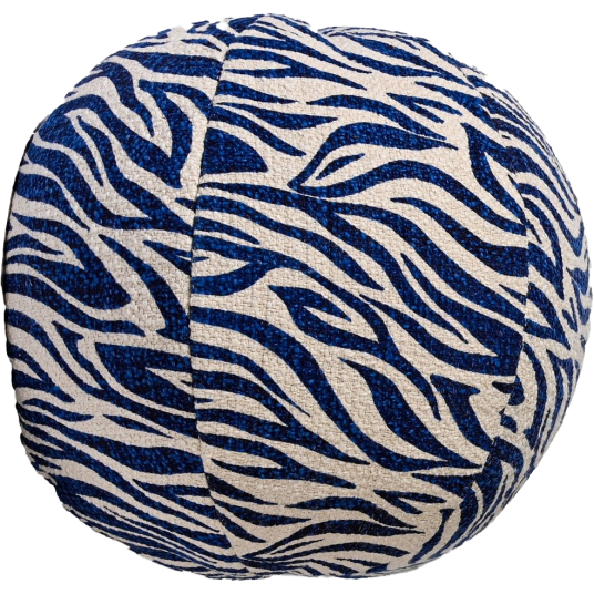 Byon Anima Pute Rund Zebra Blå