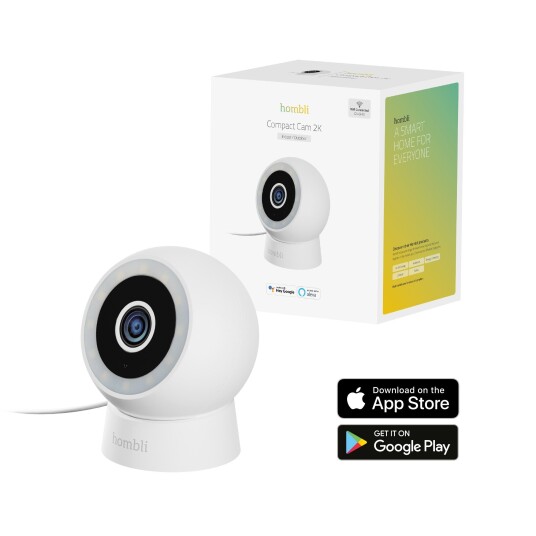 Hombli - Smart Outdoor/indoor Compact Cam, White Hombli - Smart Outdoor/indoor Compact Cam, White