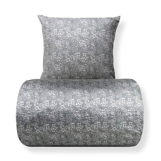 Borg Living Sateng sengesett - 140x200 cm - 100% Bomullssateng - Small flowers green