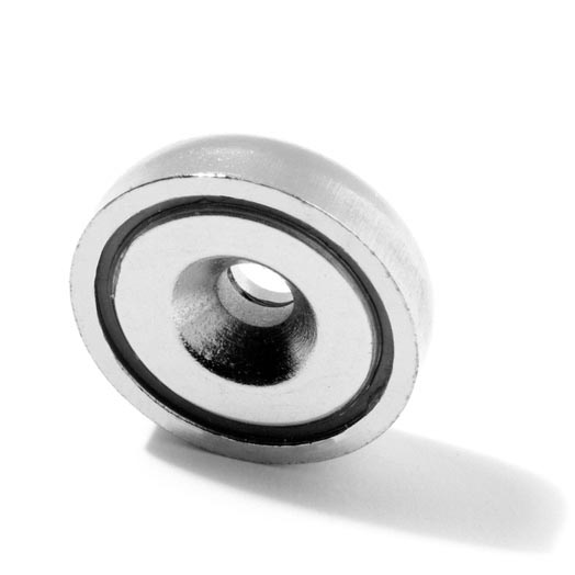 SuperMagneter Pot Magnet Med Skruehull   Ø 16 X 4,5 Mm   Neodymium N42