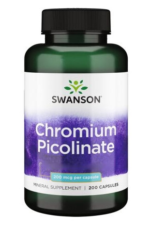 CHROMIUM PICOLINATE 200mcg 200 kaps SWANSON