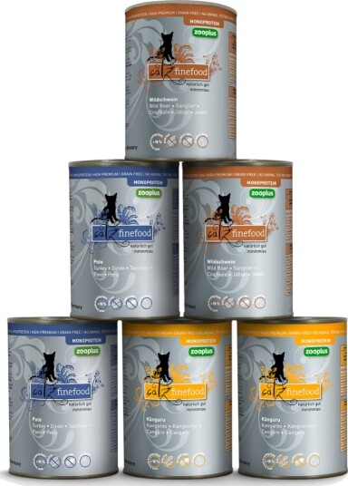 Catz Finefood Monoprotein Våtfôr Til Katt Kalkun Kenguru Og Villsvin 24 X 400 G