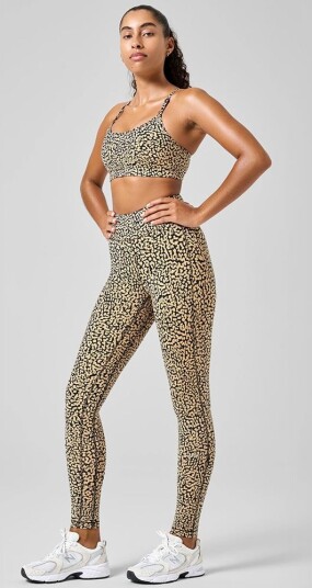Casall Essential Printed Tights Padel og tennistights dame Brun 42
