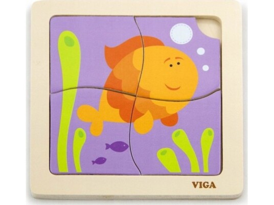 Viga Viga 50144 Puslespill På Blokk Fisk Viga Viga 50144 Puslespill På Blokk Fisk