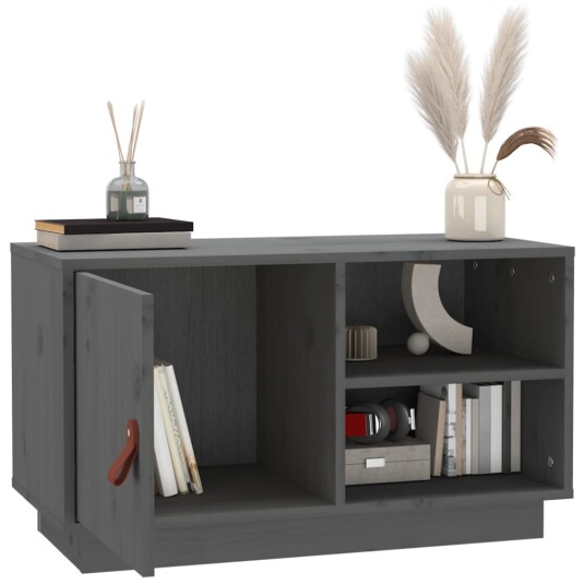 vidaXL TV-benk grå 70x34x40 cm heltre furu vidaXL TV-benk grå 70x34x40 cm heltre furu