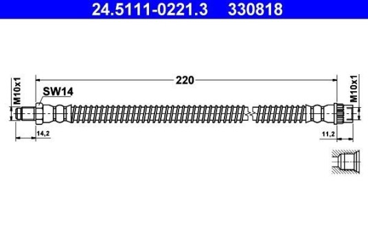 Bremseslange ATE 24.5111 0221.3