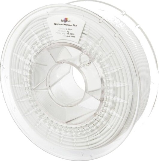 Spectrum 3D Filament Pla Premium 285Mm Arctic Hvit 1Kg