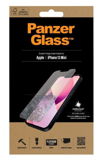 PanzerGlass AntiBakteriell Skjermbeskytter for iPhone 13 Mini - Gjennomsiktig