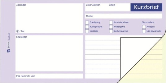 Avery Zweckform Oppsett For Kort Brev 40 Ark 1/3 A4 Dublett Karbonfri