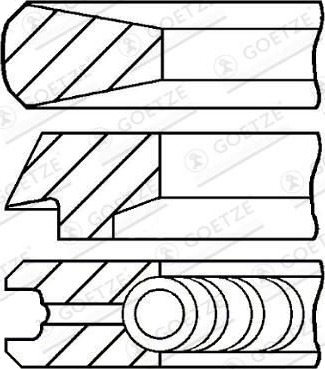 Stempelringsett GOETZE ENGINE 08 428000 00