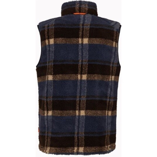Varg M Funäs Pile Vest Earthy Blue Check Varg M Funäs Pile Vest Earthy Blue Check