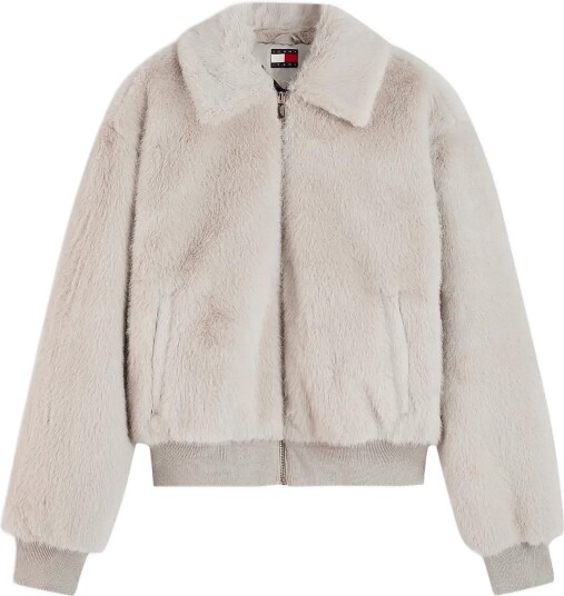 Tommy Jeans Tjw Faux Fur Jacket Ext Beige XS