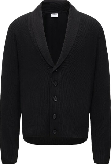 Lindbergh Rib Shawl Collar Cardigan   BLACK   XL
