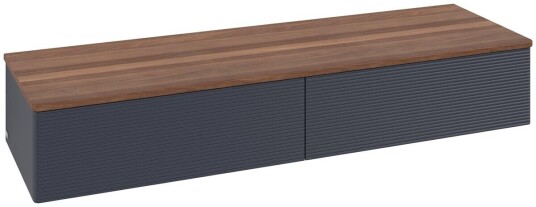 Villeroy & Boch Villeroy & Boch Antao Sideskap 160x50x26,8 cm m/lys Blå Matt/Valnøtt Villeroy & Boch Villeroy & Boch Antao Sideskap 160x50x26,8 cm m/lys Blå Matt/Valnøtt
