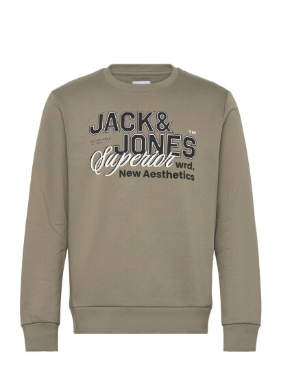 Jack & Jones Jjelogo Sweat Crew Neck 2 Col Ss26 Khaki green M