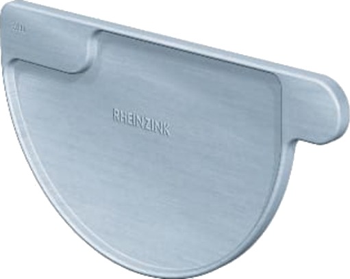ENDEBUNN, HALVRUND, PREPATINERT BLÅGRÅ Sink
