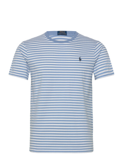 Polo Ralph Lauren Custom Slim Fit Striped Jersey T Shirt Blue XL