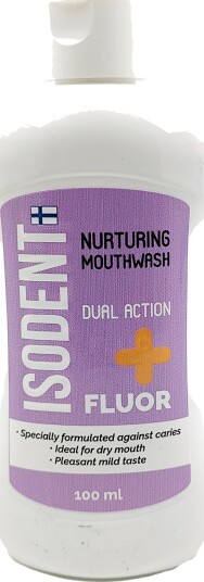 Munnvann IsoDent Isodent Fluor+ Dual Action 100 ml.