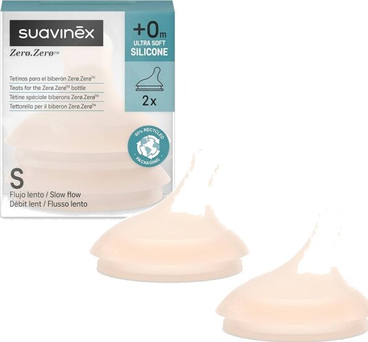 Suavinex 087063 308682 Zero Slow Smokkenipler - 2 stk - S