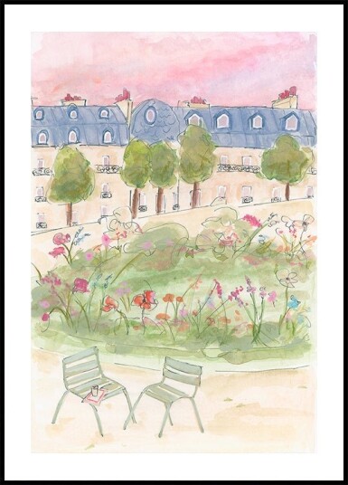 Parisian Garden Plakat / 30x40cm