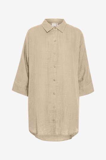 ICHI - Skjorte iaFoxa Beach SH - Beige