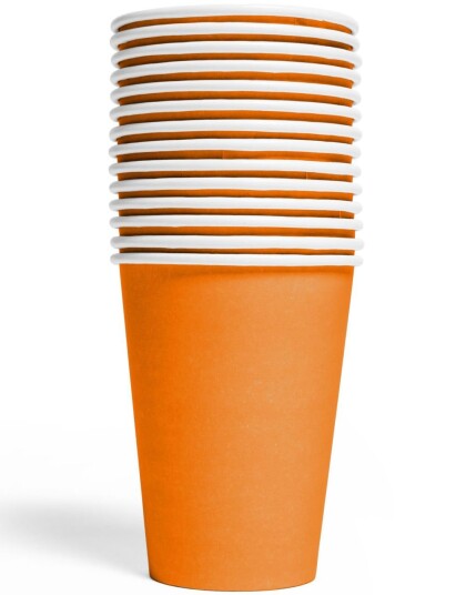 14 stk Orange Pappkrus 210 ml