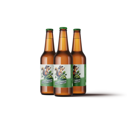 Nutty Hopper Etikett 60 stk Passer til boks og flaske, 110 x 80 mm