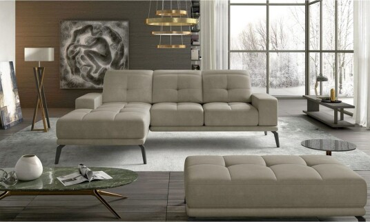 Hjørnesofa Eltap Torrense 265x175x98 cm Paros 02 Beige Venstre
