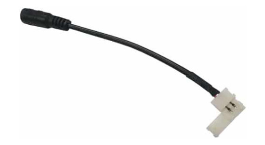 Tilkoblingskabel med DC-Plugg for 8mm LED Strips 15cm