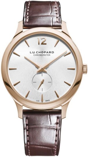 Chopard Herreklokke 161948 5001 L.U.C Sølvfarget/Lær Ø40 mm
