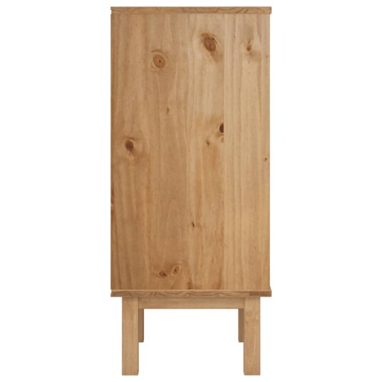 vidaXL Kommode OTTA brun og hvit 46x39,5x90 cm heltre furu