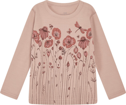 Hust & Claire Abba Flowers ull/bambus trøye   rose cloud (74)   74