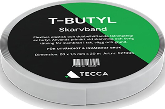 Tecca T-Butyl Skjøtebånd 40 X 1,5 mm X 20 m