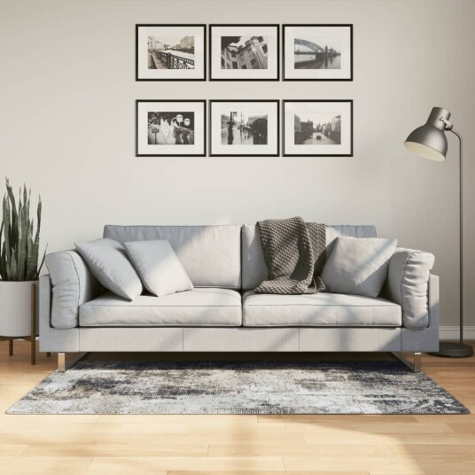vidaXL Teppe vaskbart flerfarget 80x150 cm sklisikkert