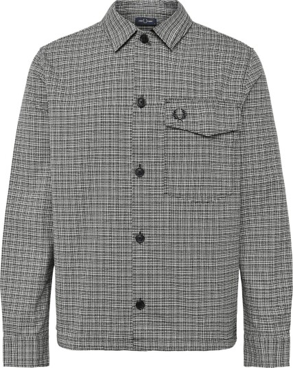 Fred Perry Textured Overshirt - OFF TONE BLACK - M