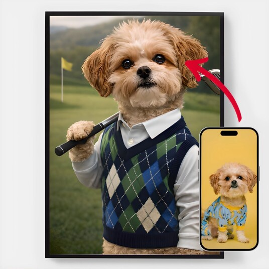 Namly Design Personalisert Plakat Kjæledyrgolferen AI Plakat POSTERXSZZ6W