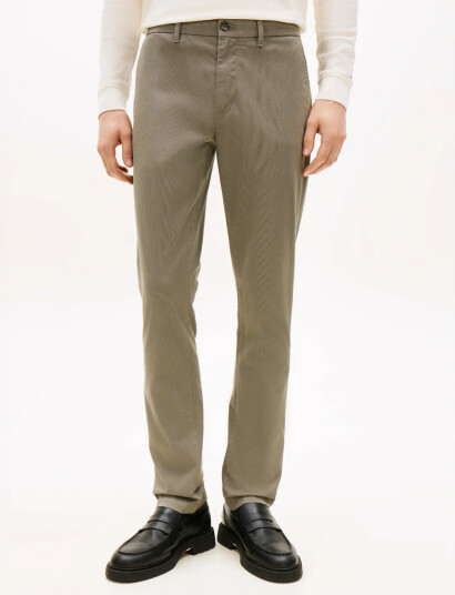 Tommy Hilfiger Bleecker Printed Structure Chino   Khaki green   38 x 30